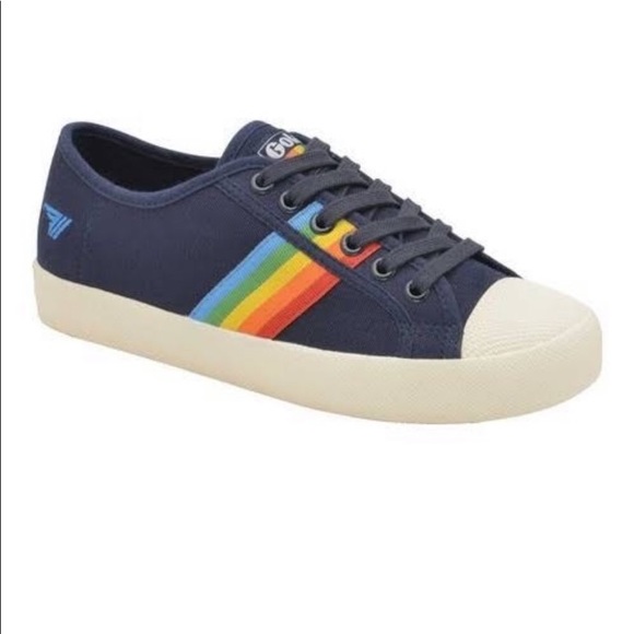 Gola Shoes - Gola Classic Coaster rainbow sneaker in Navy 7